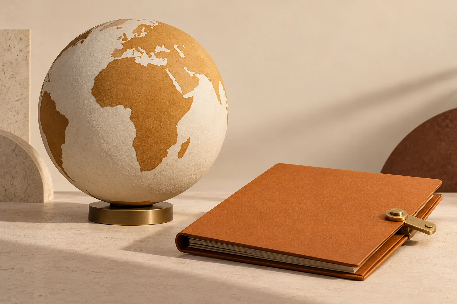 Globo y relieve abstracto del continente africano; no representa cifras medidas.